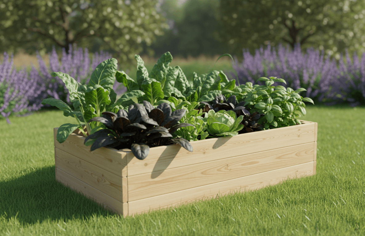 Dřevěný vyvýšený záhon Krušnohorský Nábytek MZ1 134 x 70 x 42 cm  sibiřský modřín (2)